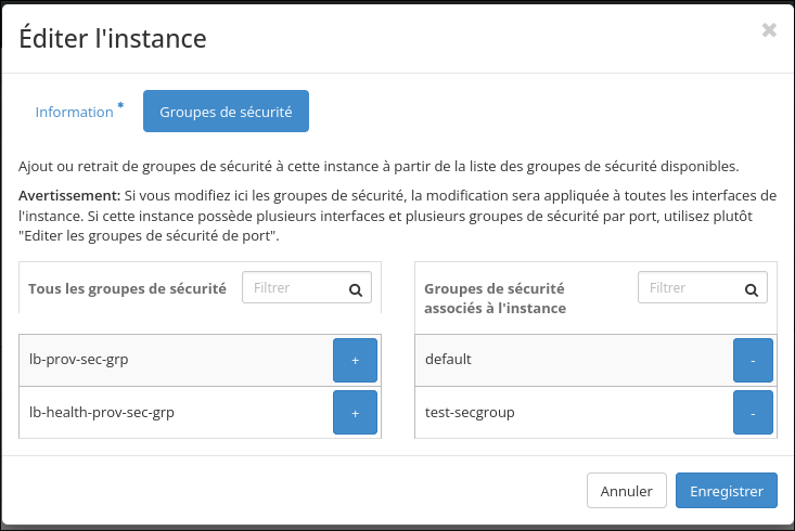 instance secgroup