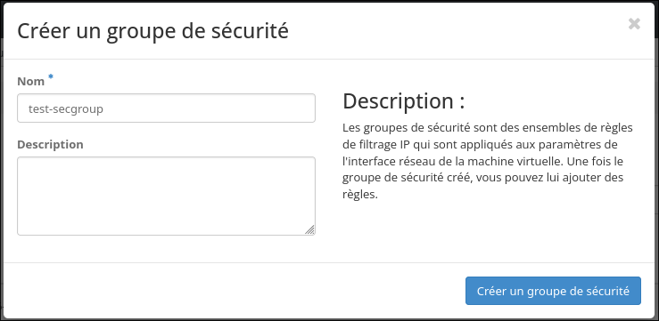 create security group