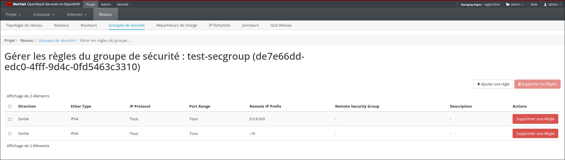 create security group